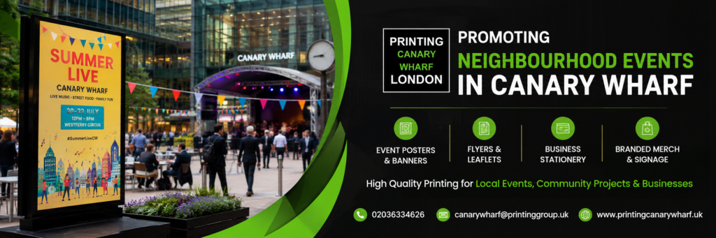 Promoting Neighbourhood Events in Canary Wharf