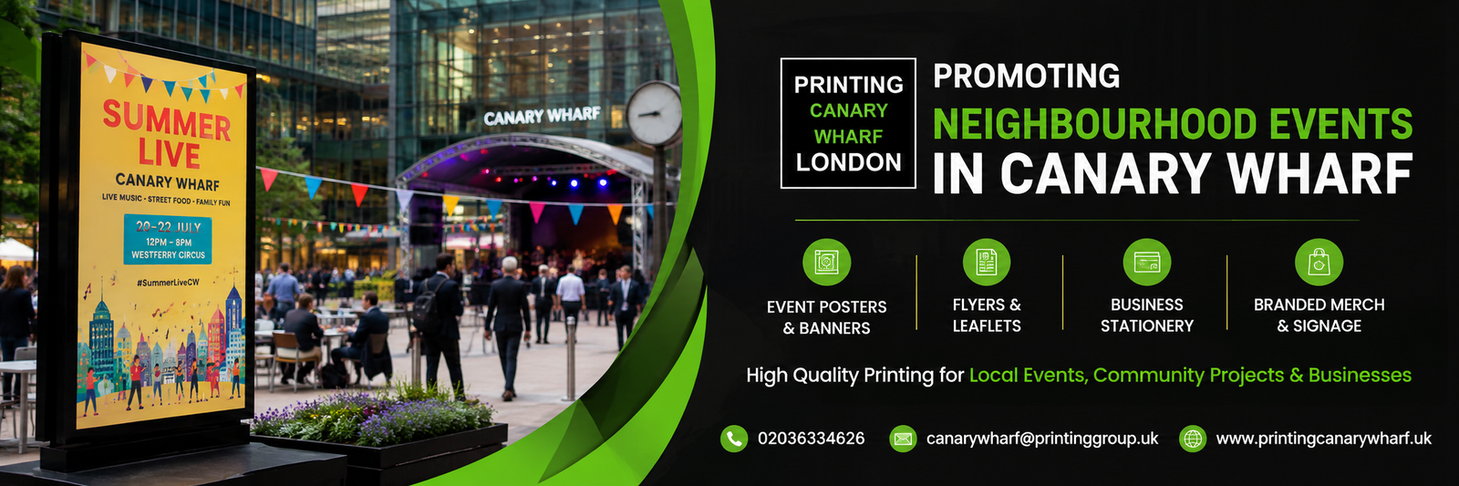 Promoting Neighbourhood Events in Canary Wharf